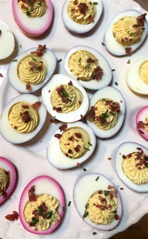 Natural Dyed Colored Deviled Eggs - Fresh Flavorful