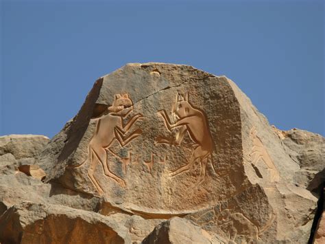 rock art of the Wadi Mathendoush (in the Libyan Sahara), which was created almost ten thousand ...