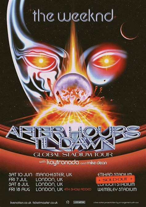 The Weeknd Posters & Prints | After Hours Til Dawn Tour Posters