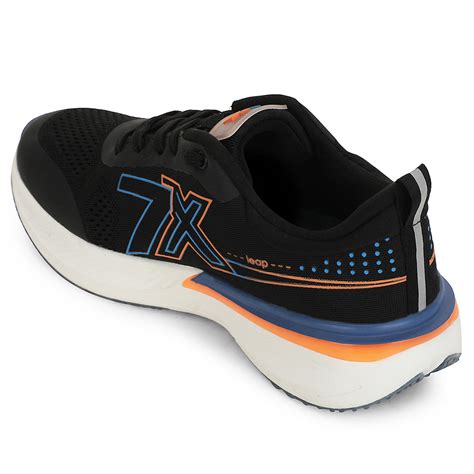 Buy Leap7x Black Sports Lacing Running Shoes For Men ZEONEX-1 By Liberty