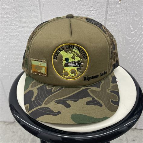 Vintage Ducks Unlimited 50th Anniversary Hat With Pin… - Gem