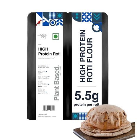 TWF High Protein Flour 1kg | 5.5g Protein per Roti | Plant-Based ...