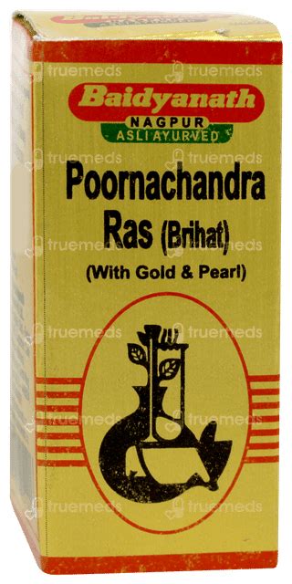 Baidyanath Poornachandra Ras Brihat With Gold And Moti Tablet 25 - Uses ...