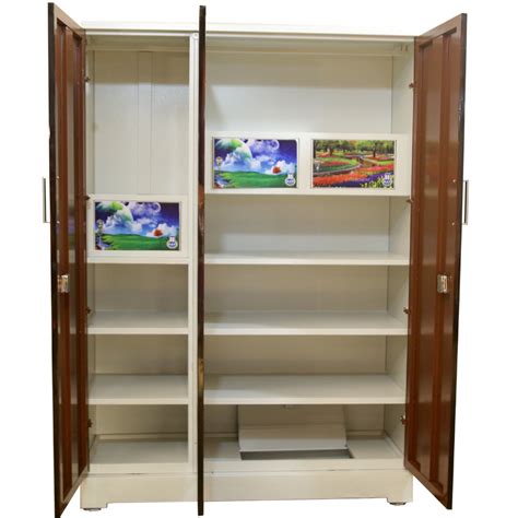 Wardrobe Cupboard with luxury dressing mirror- Vajra three door walnut