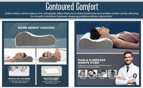 Derila Cervical Queen Size Pillow for Sleeping - Support Pillow for ...