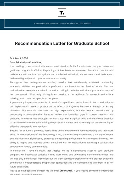Letter Of Recommendation Sle From Employer For Graduate Program - Infoupdate.org