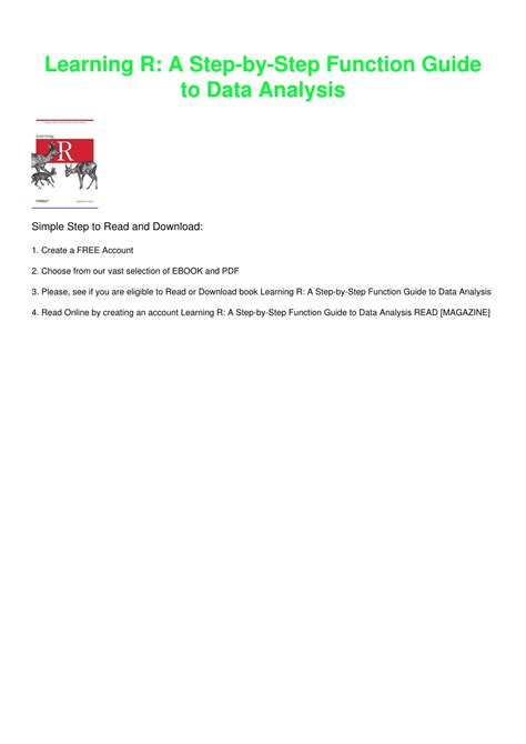 PPT - DOWNLOAD/PDF Learning R: A Step-by-Step Function Guide to Data ...