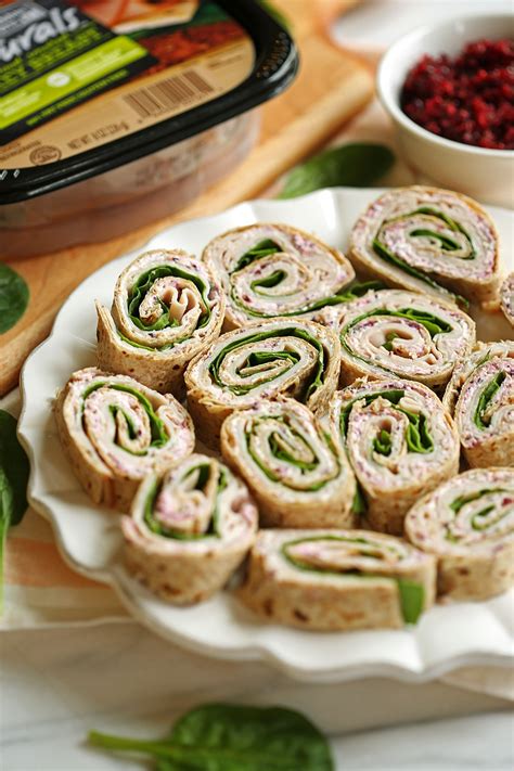Turkey Pinwheels with Cranberry Spread - Eat Yourself Skinny