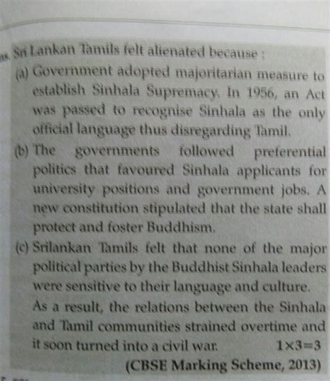 what were the majoritarian measures adopted by the sri lankan ...