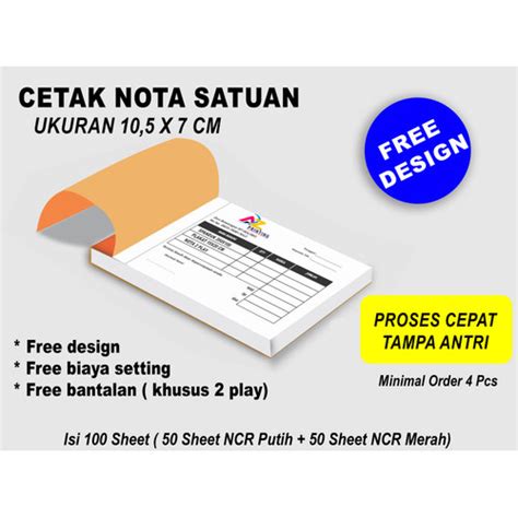 Jual NOTA CUSTOM RANGKAP 2 PLY DAN 1 PLY / BON SURAT JALAN FAKTUR ...