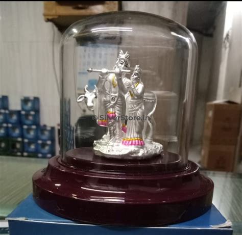 Pure silver Radha Krishna idol – SilverStore.in