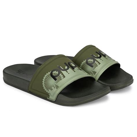 Pupil Men's BEN-1 Pool Slider, Olive and Black – Pupil London