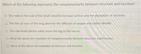 Image result for Complementarity of Structure and Function