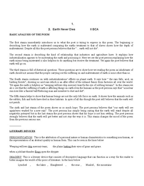 Null - Simple notes - 1. 2. Earth Never Dies II BCA BASIC ANALYSIS OF ...