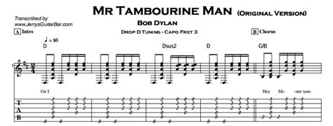 Bob Dylan – Mr Tambourine Man | Guitar Lesson, Tab & Chords | JGB