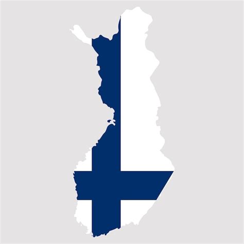 Mapa Finlandii Fińska flaga Symbol Finlandii | Wektor Premium