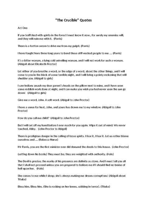 The Crucible Quotes