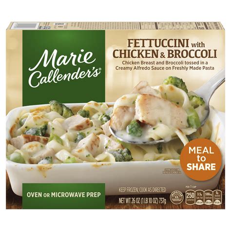 Marie Callender’s Fettuccini With Chicken and Broccoli Meal To Share ...