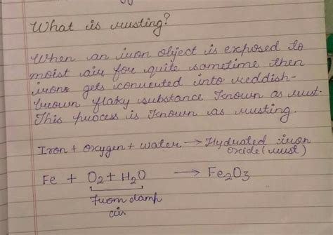 What is rusting? Give formula of rust - Brainly.in