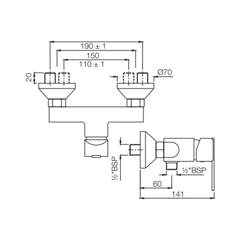 Jaquar 1 Way Wall Mixer Fonte FON-CHR-40149 Normal Flow - Chrome Finish ...