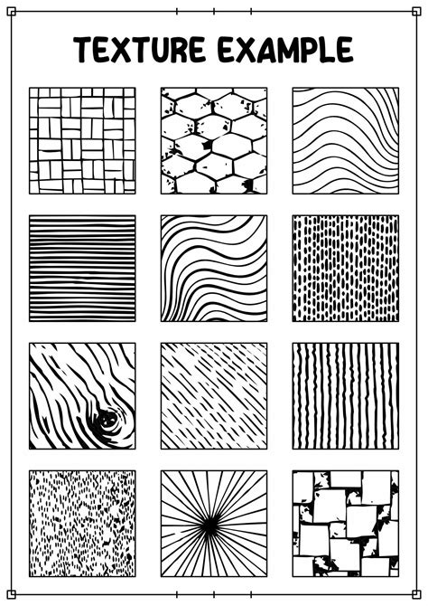 Art Texture Drawing Examples in 2025 | Texture drawing, Elements of art texture, Elements of ...