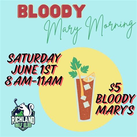 Bloody Mary Morning , Richland Golf Club, Olney, 1 June 2024 | AllEvents.in