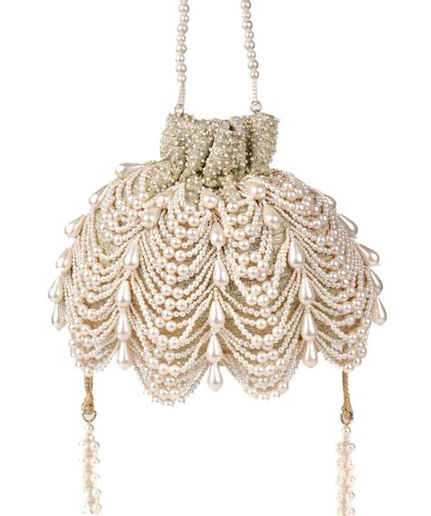Farah Gold Suede Pearl Potli – House of Kosha