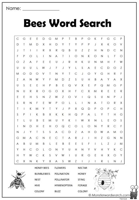 Bees word search puzzle puzzles to play – Artofit