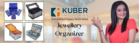 Kuber Industries Cotton Quilted Jewellery Box|Designer Case With Zipper ...