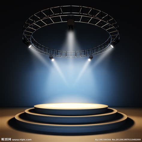 舞台灯光绘制ps里电视台演播室室内设计 - 设计之家