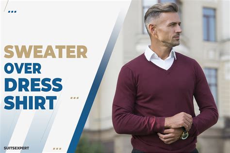 Dress shirt with sweater online