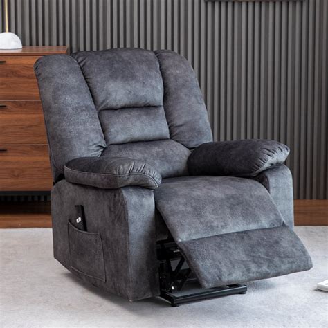 Buy Electric Power Lift Recliner, Heavy Duty 330lbs Velvet Sofa Chair ...