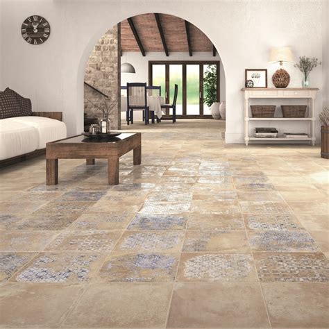 Country Kitchen Floor Tile