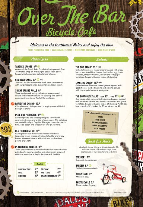 OTB at the North Park Boathouse Menu - Allison Park, Pennsylvania | Sirved
