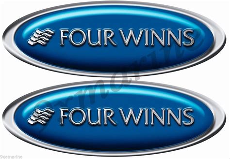 Buy Four Winns Boat Decal/Sticker Set - Classic Blue Oval 10 Long X 3.5 ...