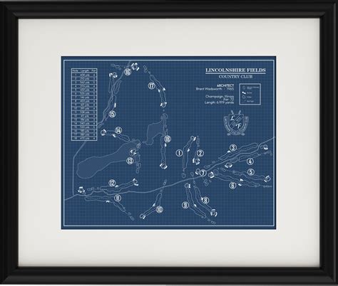Lincolnshire Fields Country Club Blueprint (Print) - GolfBlueprints