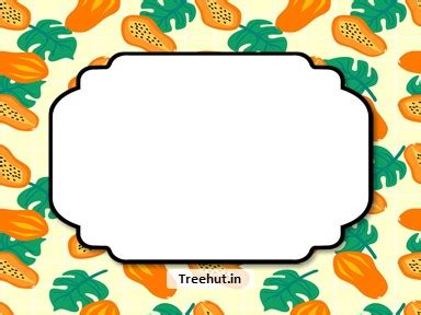 Papaya Free Printable Labels, 3x4 inch Name Tag