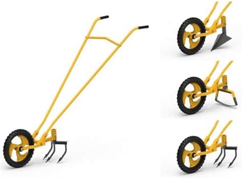 Hectare Wheel Hoe with 7 inch Weeder + 3 Tooth Cultivator + Furrow ...