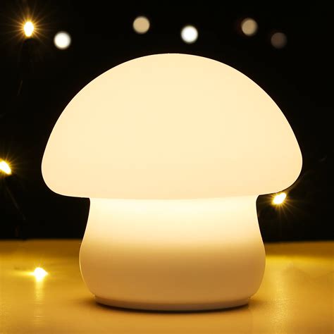 Mushroom Night Light for Kids, Rechargeable Mushroom Lamp Birthday ...