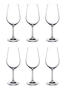 Buy bohemia-crystal Viola Red Wine Glass Set,550ml,Set of 6,Transparent ...