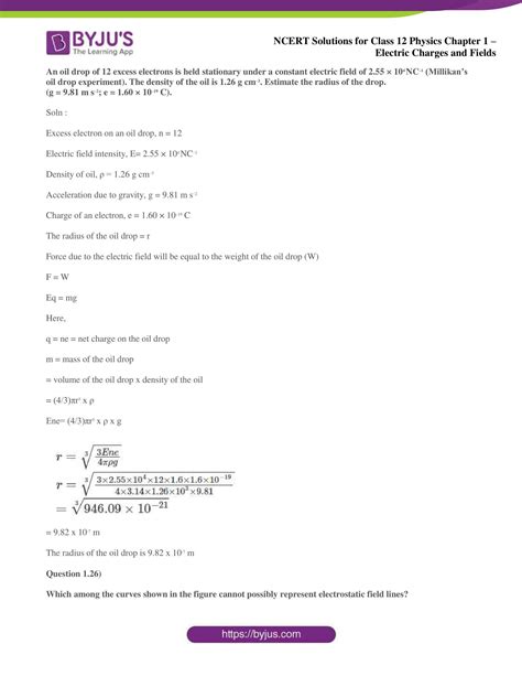 Image result for Class 12 Physics Chapter 1 Solution Question and Answers