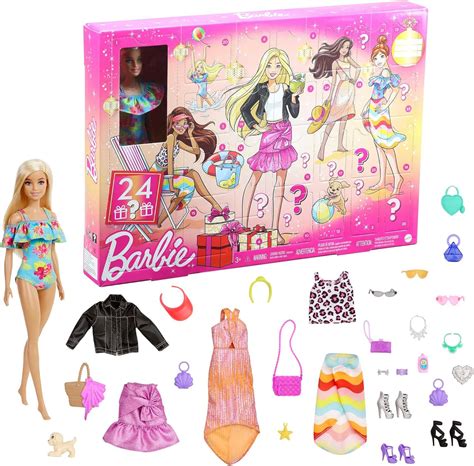 Barbie Advent Calendar, 24 surprises and 1 doll, gift for season, for ...