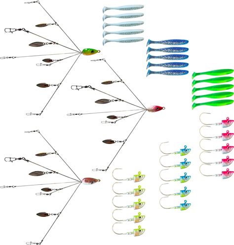 Amazon.com : My PB Series Fully Rigged, 5 Arm, 4 Bladed Umbrella Rigs ...