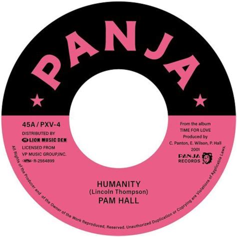 7” Humanity / Archibald - Pam Hall ｜Panja / Vp (Jp) PXV-4 | Grassroots ...