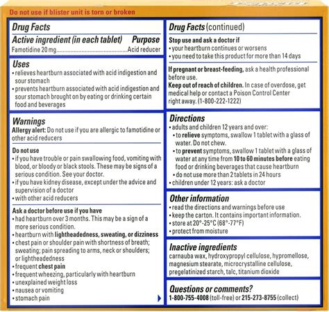 Pepcid AC Maximum Strength 20 mg Famotidine for Heartburn Prevention ...