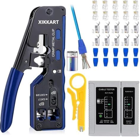 COOLCOLD Crimping Tool RJ45, Tools Kit, Wire Stripper Ethernet Crimp ...