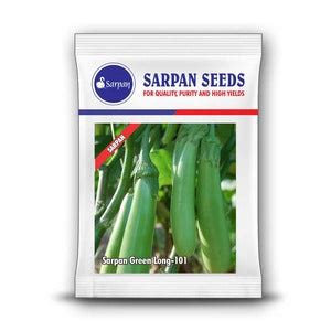 Sarpan Green Brinjal Long 101 | BigHaat