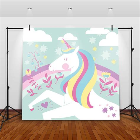 Buy Unicorn Photo Booth Backdrop - Perfect Party Decoration for Girls ...