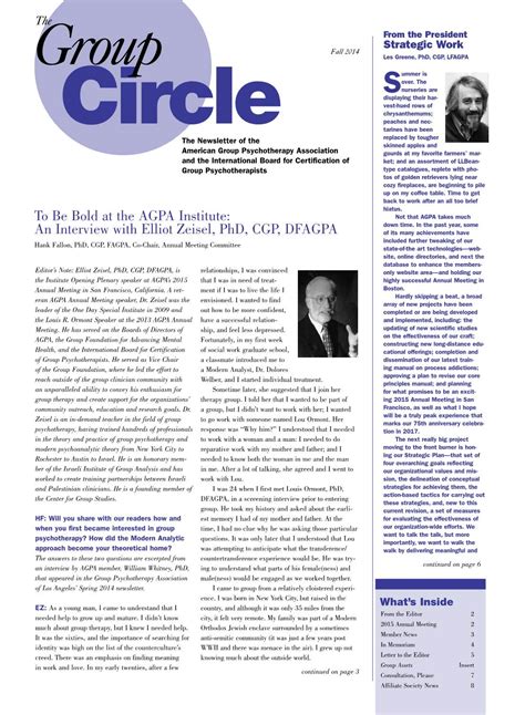 An Interview with Elliot Zeisel, Phd, CGP, DFAGPA - DocsLib