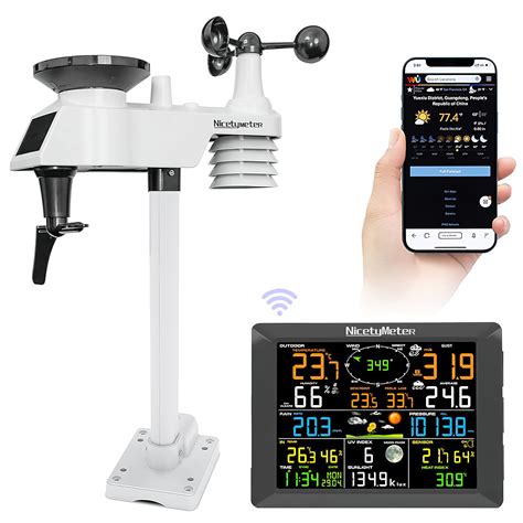 Buy WISKA WiFi Weather Station with 8.3 Inch Large Display, Wireless ...